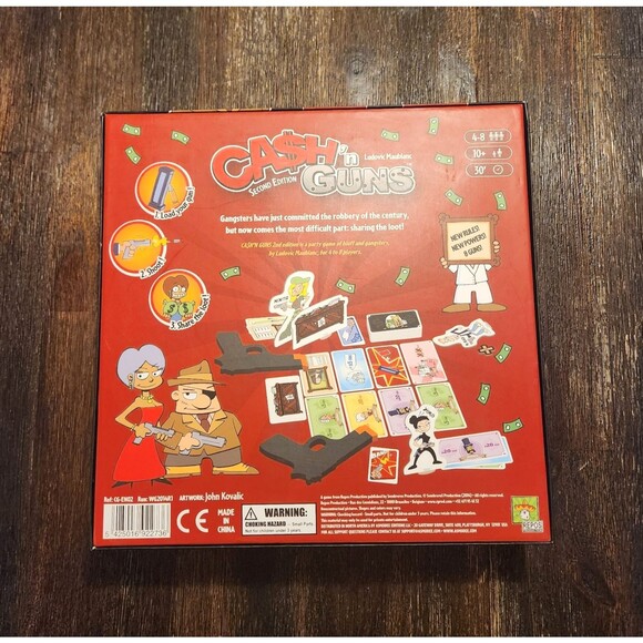Cash n Guns 2nd Edition Fun Party Board Game Repos Productions Complete 2014 - Picture 6 of 6
